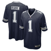 Number 1 Groom Dallas Cowboys Game Jersey - Navy - Nike
