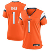 Number 1 Bride Denver Broncos Women's Game Jersey - Orange - Nike