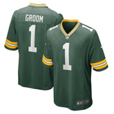Number 1 Groom Green Bay Packers Game Jersey - Green - Nike