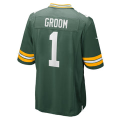 Number 1 Groom Green Bay Packers Game Jersey - Green - Nike