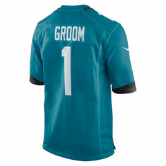 Number 1 Groom Jacksonville Jaguars Game Jersey - Teal - Nike