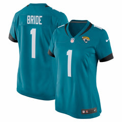 Number 1 Bride Jacksonville Jaguars Women's Game Jersey - Teal - Nike