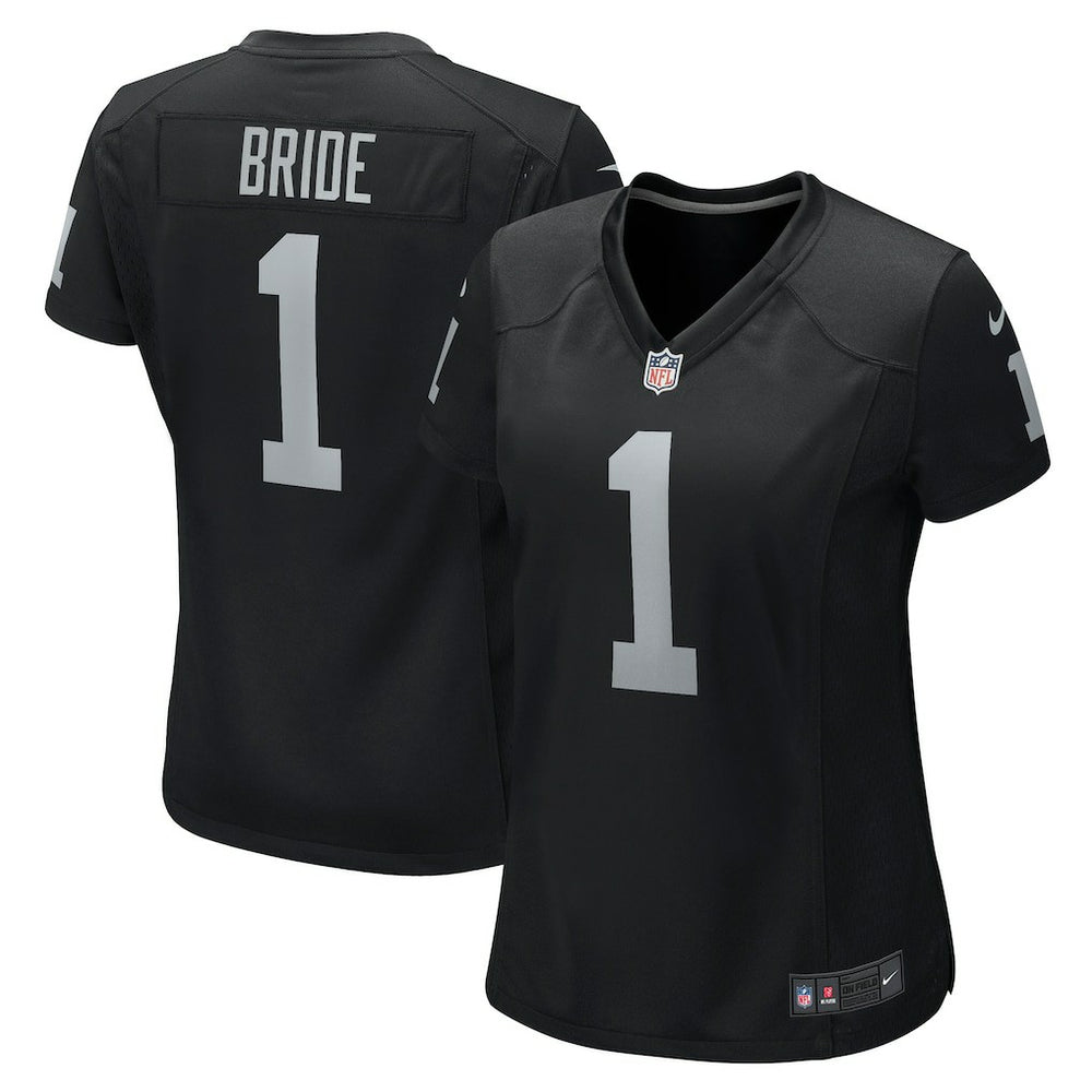 Number 1 Bride Las Vegas Raiders Women's Game Jersey - Black - Nike
