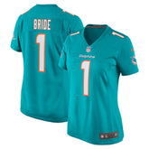 Number 1 Bride Miami Dolphins Women's Game Jersey - Aqua - Nike