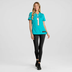 Number 1 Bride Miami Dolphins Women's Game Jersey - Aqua - Nike