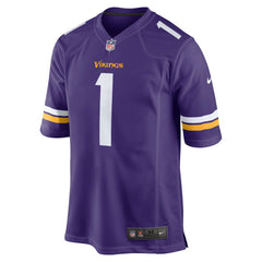 Number 1 Groom Minnesota Vikings Game Jersey - Purple - Nike