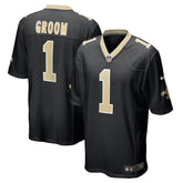 Number 1 Groom New Orleans Saints Game Jersey - Black - Nike