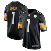 Number 1 Groom Pittsburgh Steelers Game Jersey - Black - Nike