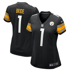 Number 1 Bride Pittsburgh Steelers Women's Game Jersey - Black - Nike