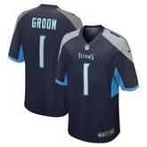 Number 1 Groom Tennessee Titans Game Jersey - Navy - Nike