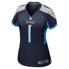 Number 1 Bride Tennessee Titans Women's Game Jersey - Navy - Nike
