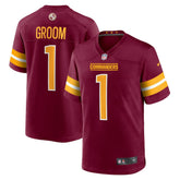 Number 1 Groom Washington Commanders Game Jersey - Burgundy - Nike