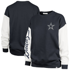 Dallas Cowboys '47 Women's Double Header Rise Andie Pullover Sweatshirt - Blue - 47 brand