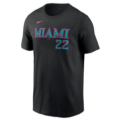 Sandy Alcantara Miami Marlins Nike 2025 City Connect Fuse Name & Number T-Shirt for sale