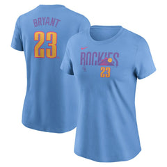 Kris Bryant Colorado Rockies Nike Women's 2025 City Connect Fuse Name & Number T-Shirt Near Me