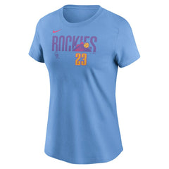 Kris Bryant Colorado Rockies Nike Women's 2025 City Connect Fuse Name & Number T-Shirt Near Me