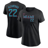 Sandy Alcantara Miami Marlins Nike Women's 2025 City Connect Fuse Name & Number T-Shirt Near Me