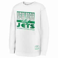 New York Jets Youth Retro Big Game Fleece Pullover Sweatshirt - White - NFL