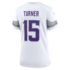 Dallas Turner Minnesota Vikings Women's Alternate Game Jersey - White - Nike
