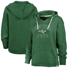 New York Jets '47 Women's Plus Size Clarity Kennedy Pullover Hoodie - Kelly Green - 47 brand