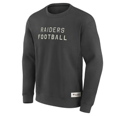 Las Vegas Raiders Elements Future Ground Lettering Pullover Sweatshirt - Charcoal - Fanatics