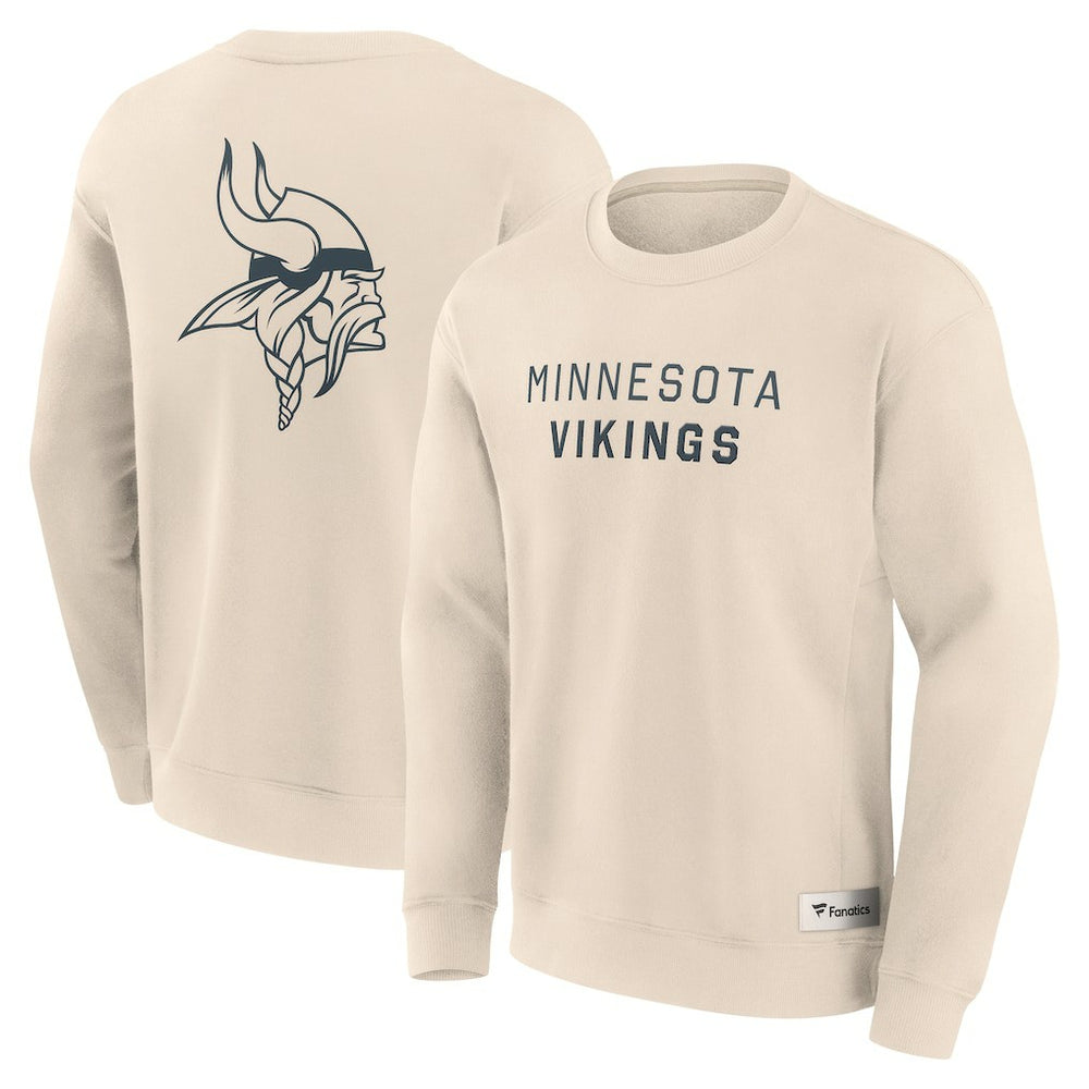 Minnesota Vikings Elements Future Ground Lettering Pullover Sweatshirt - Cream - Fanatics