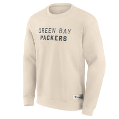 Green Bay Packers Elements Future Ground Lettering Pullover Sweatshirt - Cream - Fanatics