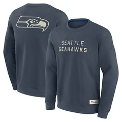 Seattle Seahawks Elements Future Ground Lettering Pullover Sweatshirt - Navy - Fanatics