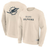 Miami Dolphins Elements Future Ground Lettering Pullover Sweatshirt - Cream - Fanatics