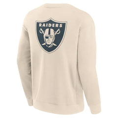 Las Vegas Raiders Elements Future Ground Lettering Pullover Sweatshirt - Cream - Fanatics