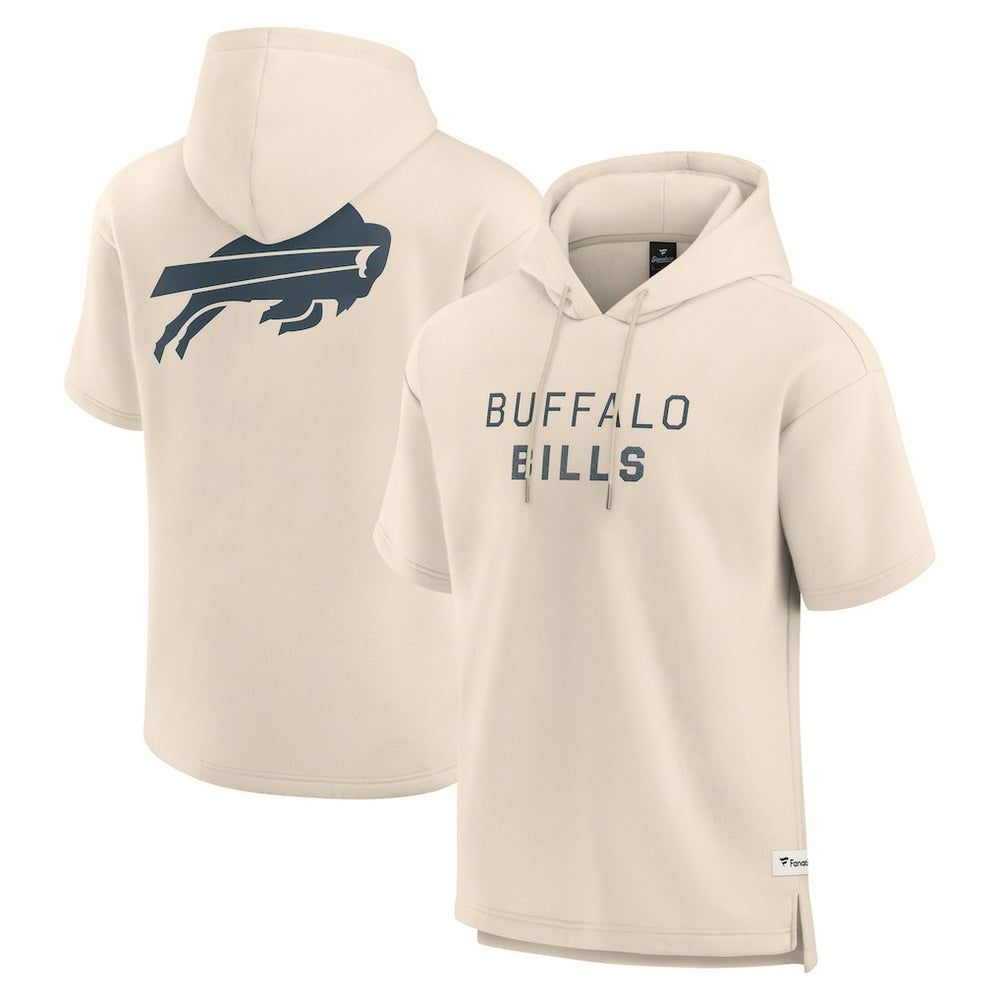 Buffalo Bills Elements Future Ground Lettering Short Sleeve Pullover Hoodie - Cream - Fanatics