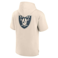 Las Vegas Raiders Elements Future Ground Lettering Short Sleeve Pullover Hoodie - Cream - Fanatics