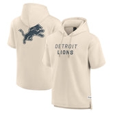 Detroit Lions Elements Future Ground Lettering Short Sleeve Pullover Hoodie - Cream - Fanatics