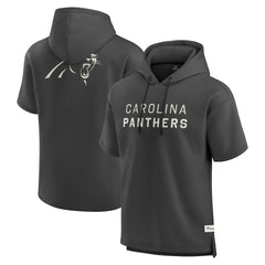 Carolina Panthers Elements Future Ground Lettering Short Sleeve Pullover Hoodie - Charcoal - Fanatics
