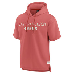 San Francisco 49ers Elements Future Ground Lettering Short Sleeve Pullover Hoodie - Red - Fanatics