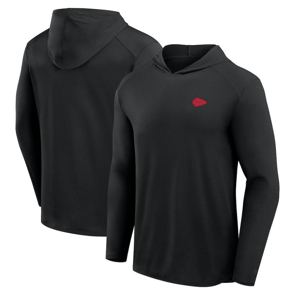 Kansas City Chiefs Front Office Power Mono Long Sleeve Hoodie T-Shirt - Black - Fanatics