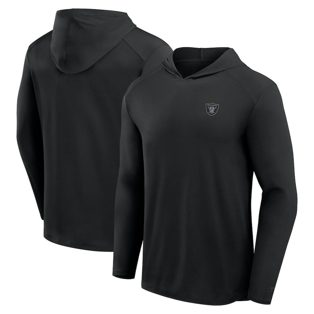 Las Vegas Raiders Front Office Power Mono Long Sleeve Hoodie T-Shirt - Black - Fanatics