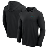 Miami Dolphins Front Office Power Mono Long Sleeve Hoodie T-Shirt - Black - Fanatics