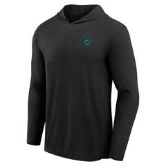 Miami Dolphins Front Office Power Mono Long Sleeve Hoodie T-Shirt - Black - Fanatics