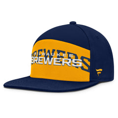 Milwaukee Brewers Fanatics Clubhouse Splitter Snapback Hat Sale