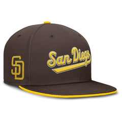 San Diego Padres Nike Primetime Dri-FIT Round Bill True Fitted Hat Outlet