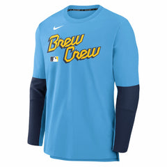 Milwaukee Brewers Nike 2025 City Connect Authentic Collection Player Dri-FIT Lightweight Pullover Online