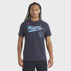 Miami Marlins Nike City Connect Script Tri-Blend T-Shirt Online