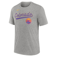 Colorado Rockies Nike City Connect Script Tri-Blend T-Shirt Sale