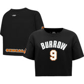 Joe Burrow Cincinnati Bengals Pro Standard Women's Player Name & Number Cropped Boxy T-Shirt - Black - NFL