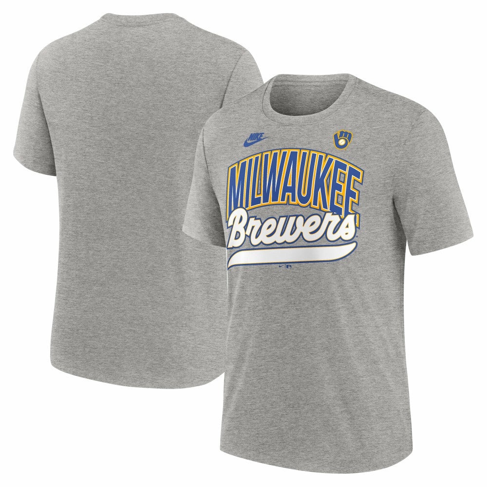 Milwaukee Brewers Nike Cooperstown Collection Retro Tri-Blend T-Shirt Outlet