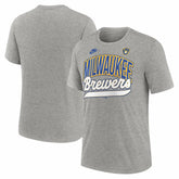 Milwaukee Brewers Nike Cooperstown Collection Retro Tri-Blend T-Shirt Outlet