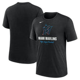 Miami Marlins Nike Logo Tri-Blend T-Shirt Discount