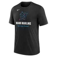 Miami Marlins Nike Logo Tri-Blend T-Shirt Discount