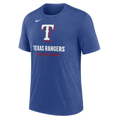 Texas Rangers Nike Logo Tri-Blend T-Shirt for sale